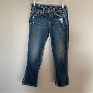 Silver Suki Capri Size 27 Indigo Super Stretch Mid Rise Jean Denim Summer
